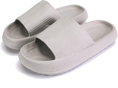 Cloud Slippers for Women and Men, Pillow House Slippers Shower Shoes Indoor Slides Bathroom Sandals, Ultimate Comfort, Lightweight, Thick Sole, Non-Slip, Easy to Clean