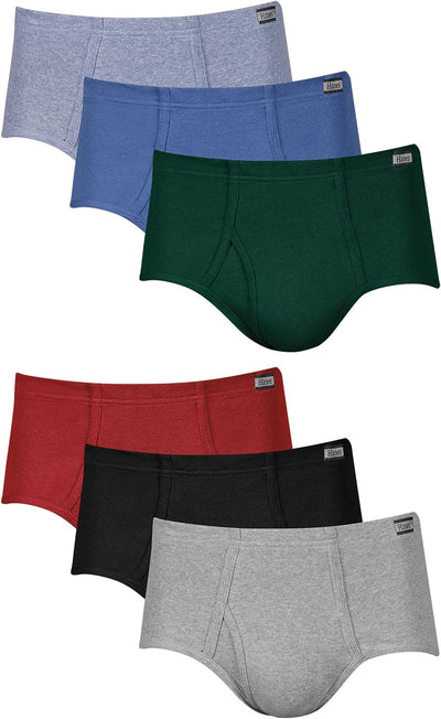 Men'S Underwear Briefs, Mid-Rise, Moisture-Wicking, 6-Pack